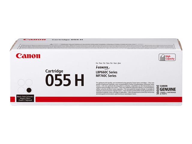 Canon 055 H - High capacity - black - original - toner cartridge - for imageCLASS LBP664, MF745, i-SENSYS LBP663, LBP664, MF742, MF744, MF746, Satera LBP662