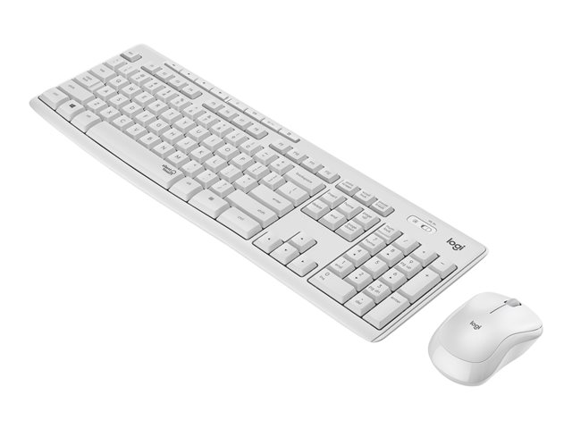 Logitech MK295 Silent - Keyboard and mouse set - wireless - 2.4 GHz - QWERTY - English - off white