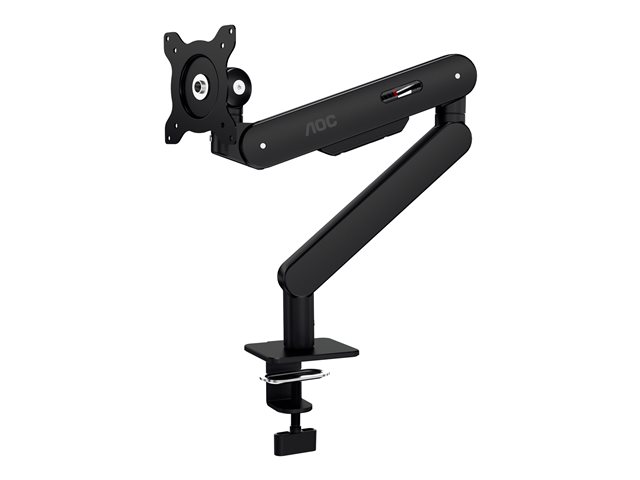 AOC AM400B - Mounting kit (monitor arm, clamp mounting base, grommet mount, gas spring) - adjustable arm - for flat panel - aluminium alloy - black - screen size: 17"-34" - desk-mountable