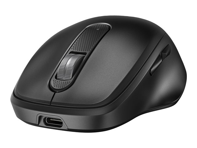HP 515 - mouse - full size, ultra-fast rechargeable - 2.4 GHz - black