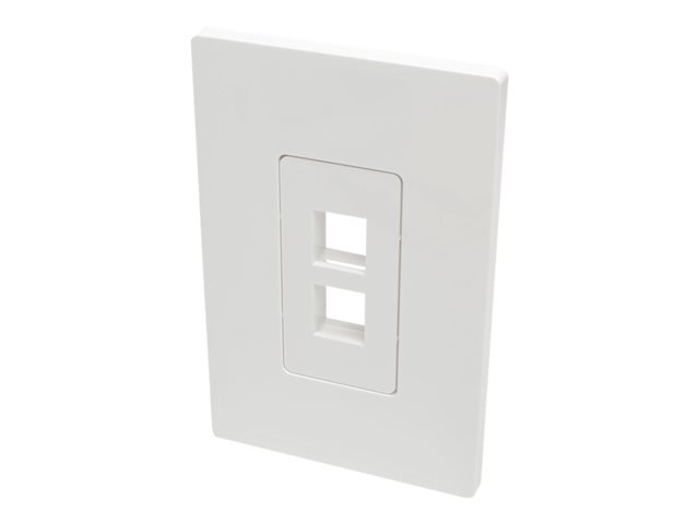 Tripp Lite Single-Gang 2-Port Wall Plate Keystone Cat5/Cat6 USB HDMI Dport RCA - faceplate - TAA Compliant