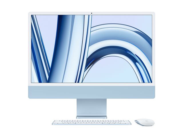 Allinone 24inch iMac with Retina 4.5K display M3 chip with 8core CPU and 8core GPU 8GB RAM 256GB SSD Blue Z197