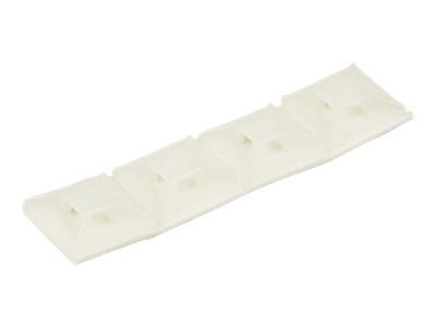 Startech 100 Pack Cable Tie Mounts with Adhesive Tape for 0.13 in. (3.2 mm) Wide Ties, Nylon/Plastic Zip Tie Mounts, Electrical/Network Cable Wrap Mounts / 94V-2 Fire & UL Rated TAA - Nylon 66 Zip Tie Mount (CBMCTM1) - Cable tie mount - white - TAA Compli