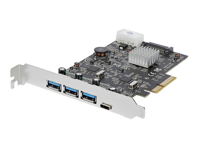 StarTech.com 4 Port USB 3.1 PCIe Card - 1x USB C & 2x A - 2 10Gbps Channels (PEXUS313AC2V) - USB adapter - PCIe 3.0 x4 - USB 3.1 Gen 2 x 3 + USB-C 3.1 Gen 2 x 1