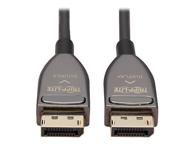 Eaton Tripp Lite Series DisplayPort Active Optical Cable (AOC) - UHD 8K 60 Hz, HDR, CL3 Rated, Black, 30 m (98 ft.) - DisplayPort cable - DisplayPort (M) to DisplayPort (M) - DisplayPort 1.4 - 30 m - Active Optical Cable (AOC), 8K UHD (7680 x 4320) suppor