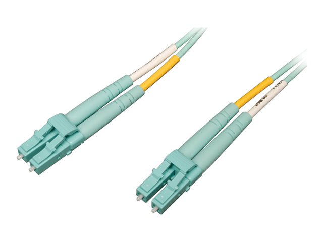 Eaton Tripp Lite Series 100G Duplex Multimode 50/125 OM4 LSZH Fiber Optic Cable (LC/LC), Aqua, 15 m - patch cable - 15.2 m - aqua