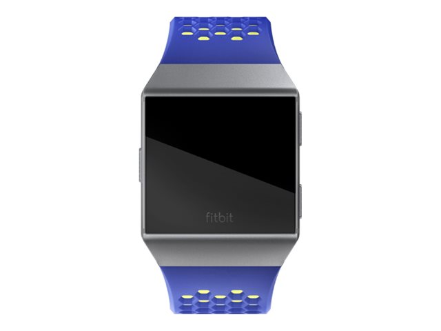 Fitbit Sport Band - Strap for smart watch - Large size - cobalt & lime - for Fitbit Ionic
