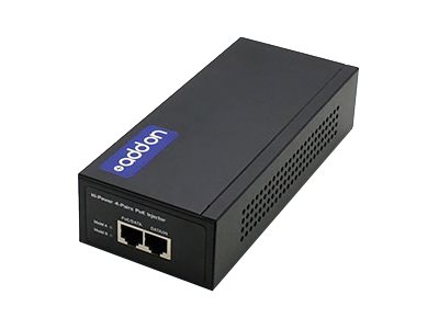 AddOn 100Mbs 1 RJ-45 to 1 RJ-45 Media Converter - PoE injector - 30 Watt