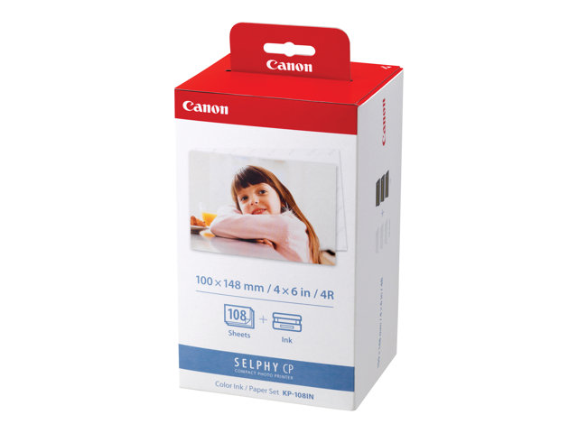 Canon KP-108IN - colour (cyan, magenta, yellow) - original - print ribbon cassette and paper kit