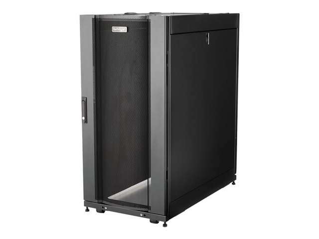 StarTech.com 25U Server Rack Cabinet, 4 Post Adjustable Depth 7" to 35" Locking Vented Mobile/Rolling Network/Data/IT Equipment Enclosure w/ Casters/Hook & Loop Dell PowerEdge, HP ProLiant - 25U Rack Cabinet (RK2537BKM) - rack - 25U