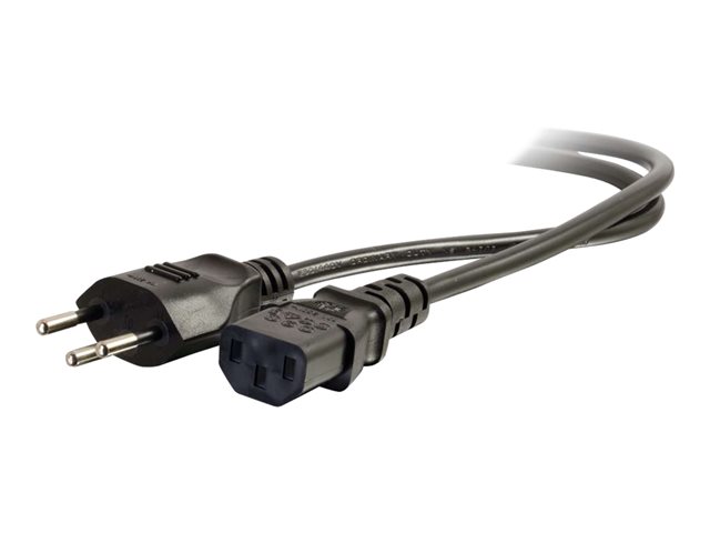 C2G Swiss Power Cord - Power cable - power IEC 60320 C13 to SEV 1011 (M) - 2 m - molded - black - Switzerland