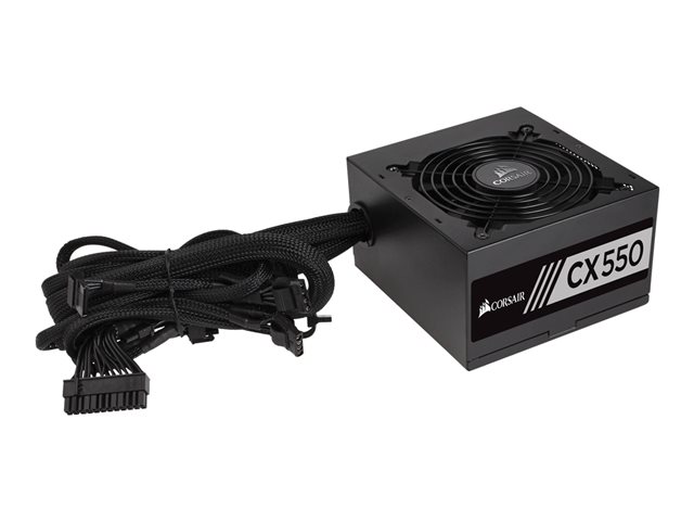 CORSAIR CX Series CX550 - Power supply (internal) - ATX12V 2.4/ EPS12V 2.92 - 80 PLUS Bronze - AC 100-240 V - 550 Watt - active PFC - United Kingdom