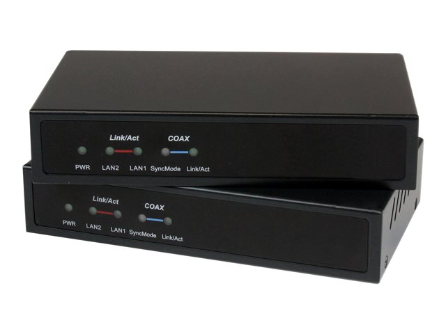 StarTech.com Gigabit Ethernet over Network Extender Kit - 2.4km IP to Coax Converter - RJ45 LAN Ethernet to RG6 Coax Internet Adapter Kit (EOC1110K) - short-haul modem - GigE