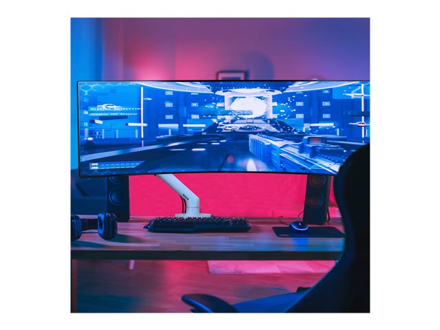 Ergotron HX - Mounting kit (articulating arm, desk clamp mount, extender arm, grommet mount, HD pivot) - Constant Force Technology - for LCD display/ curved LCD display - white - screen size: up to 49"