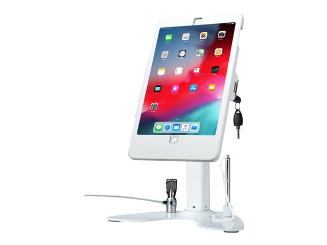 DUAL SECURITY KIOSK STAND WITH LOCKING CASE CABLE FOR IPAD 10.