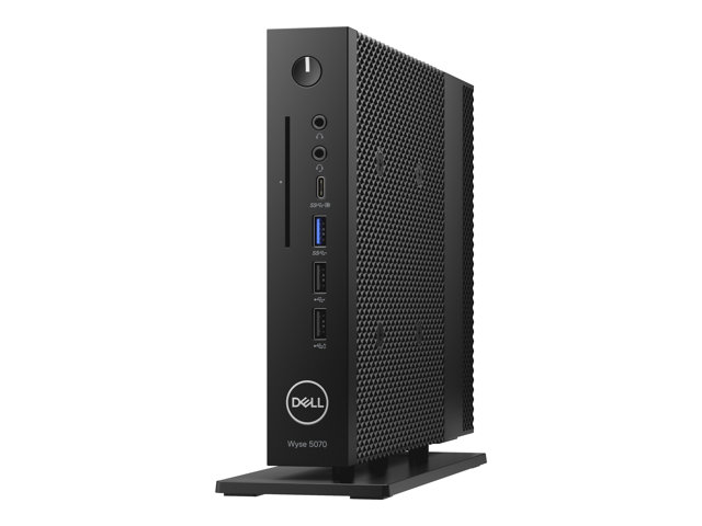 Wyse 5070 thin client Intel Celeron J4105 4GB 32GB Flash  no Graphics TPM Vertical Stand  Intel Dual Band Wireless ACC 9560 + Bluetooth   Dell MS116 Optical Mouse 65W Power Cord Thin OS EN  Black 3Y ProSpt