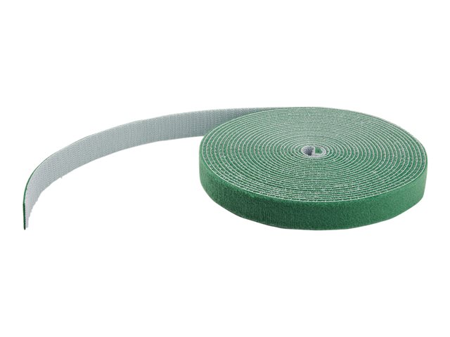 Startech 100ft Hook and Loop Roll, Cut-to-Size Reusable Cable Ties, Bulk Industrial Wire Fastener Tape /Adjustable Fabric Wraps Green / Resuable Self Gripping Cable Management Straps - Adjustable Loop Ties (HKLP100GN) - Hook & loop fastener - 30.48 cm - g