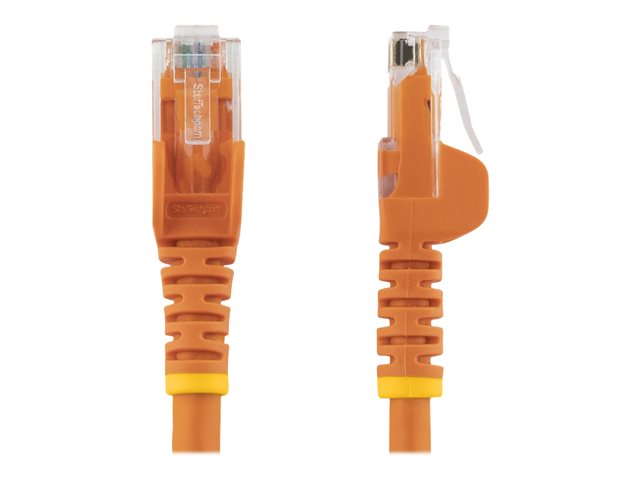 StarTech.com 3m CAT6 Ethernet Cable, 10 Gigabit Snagless RJ45 650MHz 100W PoE Patch Cord, CAT 6 10GbE UTP Network Cable w/Strain Relief, Orange, Fluke Tested/Wiring is UL Certified/TIA - Category 6 - 24AWG (N6PATC3MOR) - Patch cable - RJ-45 (M) to RJ-45 (