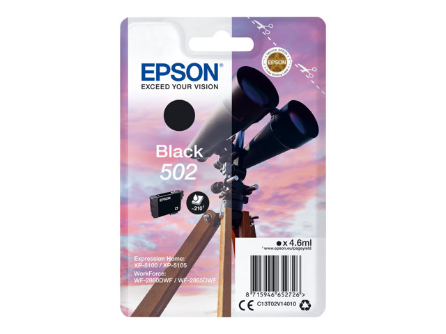 Epson 502 - black - original - ink cartridge