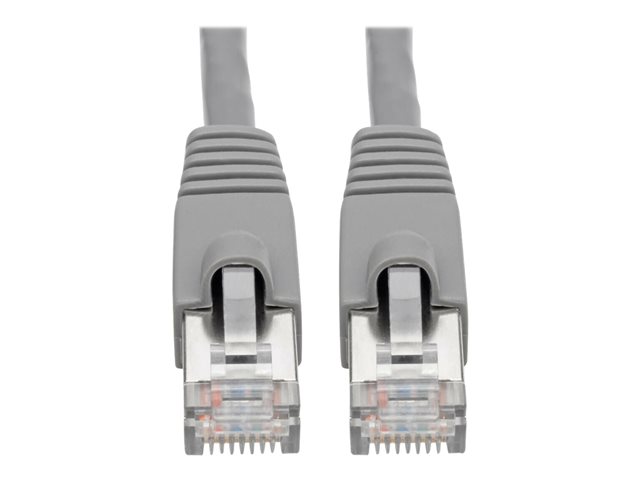 Eaton Tripp Lite Series Cat6a 10G Snagless Shielded STP Ethernet Cable (RJ45 M/M), PoE, Gray, 8 ft. (2.43 m) - patch cable - 2.4 m - grey