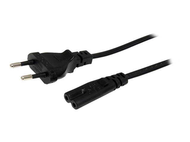 StarTech 2m (6ft) Laptop Power Cord, EU Plug to C7, 2.5A 250V, 18AWG, Notebook / Laptop Replacement AC Power Cord, Printer/Power Brick Cord, Europlug to IEC 60320 C7 - Laptop Charger Cable, UL Listed - Power cable - Europlug (M) to power IEC 60320 C7 - 1