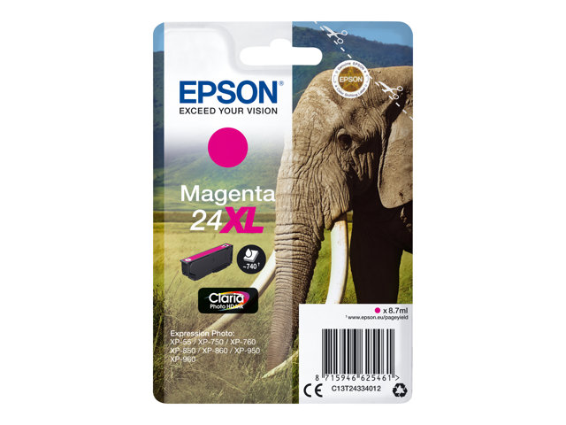 Epson 24XL - XL - magenta - original - ink cartridge