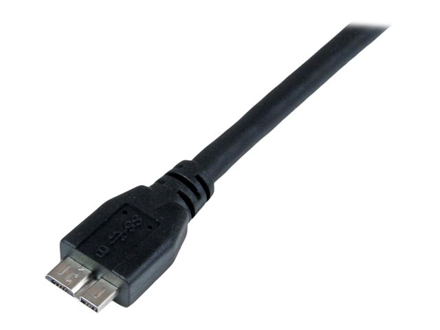 StarTech 1m 3 ft Certified SuperSpeed USB 3.0 A to Micro B Cable Cord - USB 3 Micro B Cable - 1x USB A (M), 1x USB Micro B (M) - Black (USB3CAUB1M) - USB cable - Micro-USB Type B (M) to USB Type A (M) - USB 3.0 - 1 m - black - for P/N: DKT30CVAGPD, HB30A4