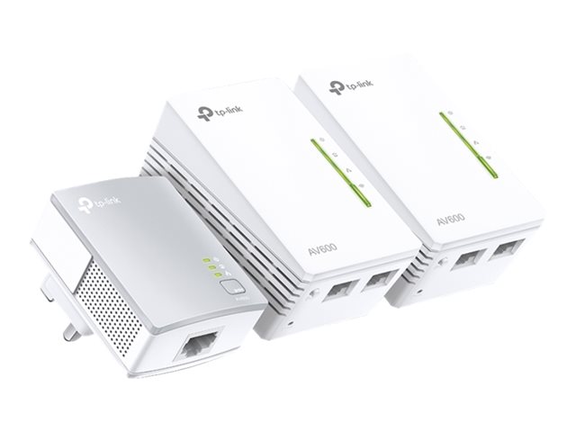 TP-Link TL-WPA4220 TKIT V4 - powerline adapter - 802.11b/g/n - wall-pluggable - with 2 x TP-Link TL-WPA4220