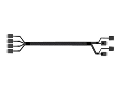Intel - SATA / SAS cable - 4i MiniLink SAS (SFF-8611) (M) straight to 4i MiniLink SAS (SFF-8611) (M) right-angled - 75.5 cm