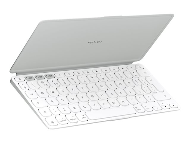 Logitech Keys-To-Go 2 for iPad - keyboard - built-in cover - QWERTY - UK - pale grey Input Device