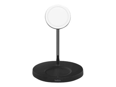 Belkin BoostCharge Pro MagSafe 2-in-1 wireless charging stand - + AC power adapter - 15 Watt