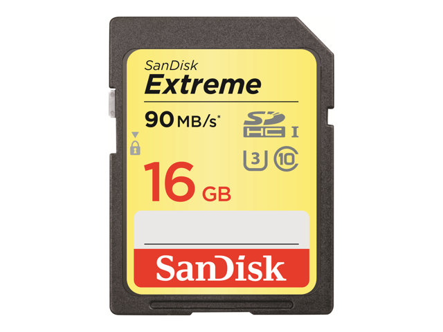 EXTREME SDHC CARD 16GB 90MB/S CLASS 10 UHS-I U3