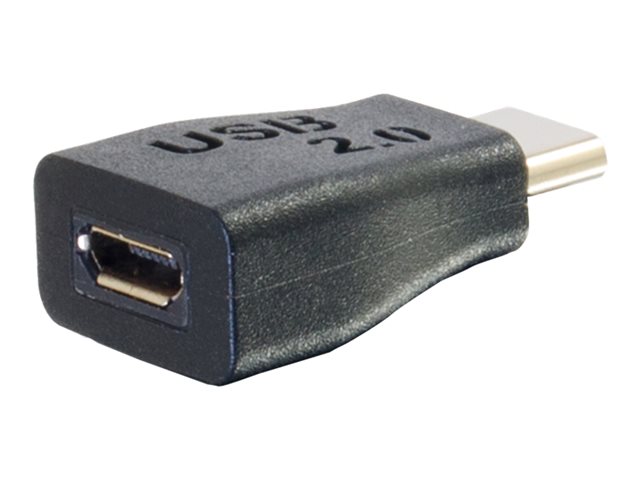 C2G USB 2.0 USB Type C to USB Micro B Adapter M/F - USB C to Phone Black - USB adapter - Micro-USB Type B (F) to USB-C (M) - USB 2.0 - molded - black