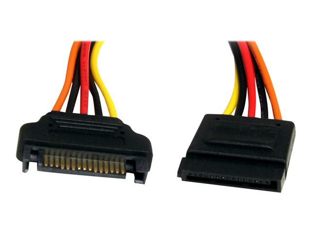 StarTech 12in 15 pin SATA Power Extension Cable - SATA Power Male to Female Extender - 12 Inch SATA Power Extension Cord - Power extension cable - SATA power (M) to SATA power (F) - 30.5 cm - for P/N: PYO2SATA, PYO4SATA, SATAPOWADAP