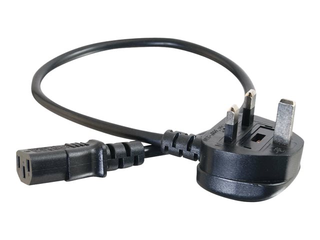 C2G Universal Power Cord - Power cable - BS 1363 (M) to power IEC 60320 C13 - 3 m - molded - black