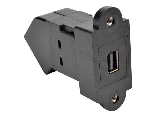 Eaton Tripp Lite Series Mini DisplayPort to DisplayPort All-in-One Keystone/Panel Mount Angled Adapter (F/F), Black - DisplayPort adapter