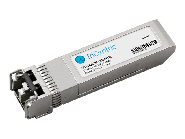 TriCentric - SFP28 transceiver module (equivalent to: Cisco SFP-10/25G-CSR-S) - 25GbE - 25GBase-SR - LC multi-mode - up to 100 m - 850 nm - TAA Compliant