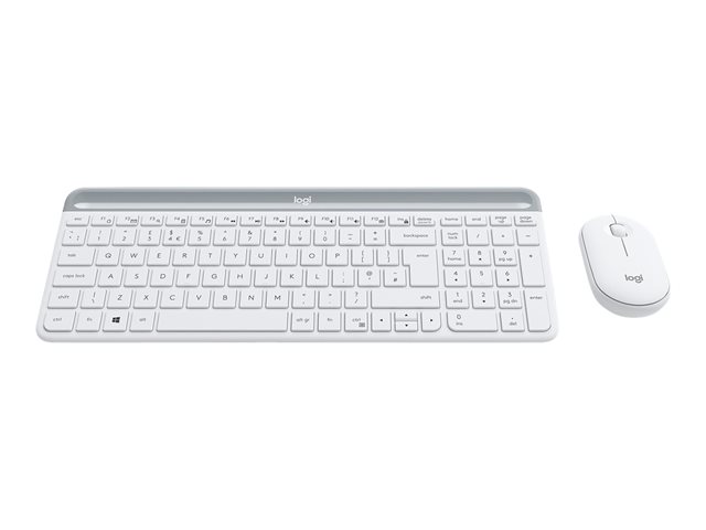 Logitech Slim Wireless Combo MK470 - Keyboard and mouse set - wireless - 2.4 GHz - QWERTY - UK - off-white