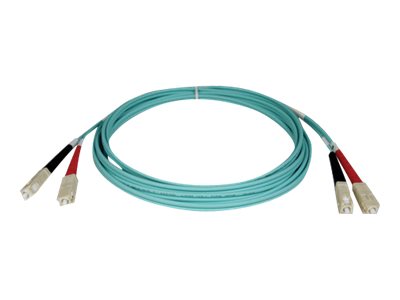 Eaton Tripp Lite Series 10Gb Duplex Multimode 50/125 OM3 LSZH Fiber Patch Cable (SC/SC) - Aqua, 10M (33 ft.) - patch cable - 10 m - aqua blue