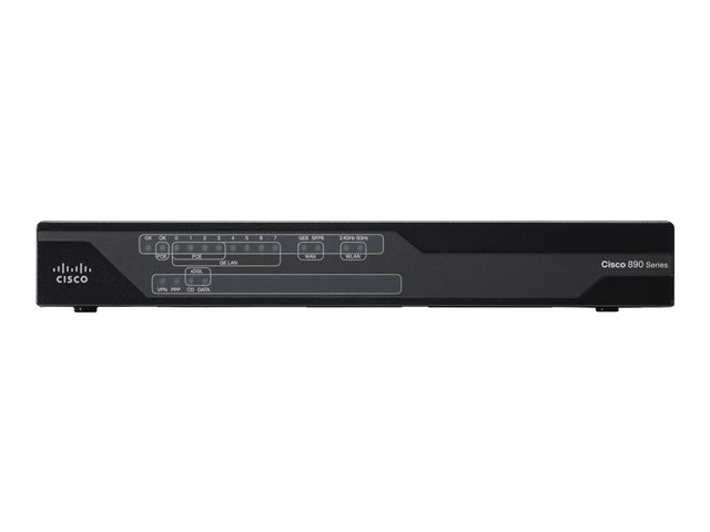 Cisco 897VA - Router - DSL modem - 8-port switch - GigE - WAN ports: 3 - refurbished