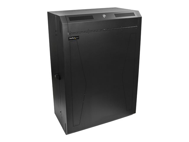StarTech.com 8U 19" Vertical Wall Mount Server Rack Cabinet, Low Profile (15"), 30" Deep Locking Network Enclosure with 2U for Switch Patch Panel Router Mounting IT/Data Cabinet Assembled - 19 Inch Wallmount Rack (RK830WALVS) - rack enclosure cabinet - 8U