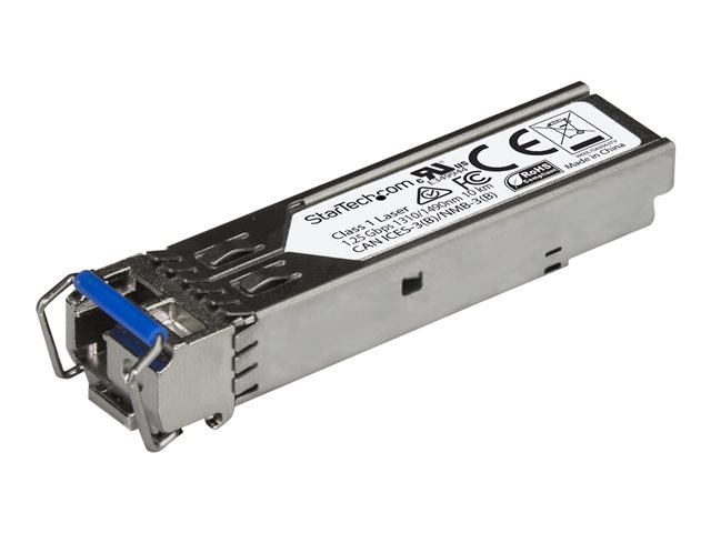 Startech Juniper SFP-GE10KT13R14 Compatible SFP Module, 1000BASE-BX-U, 1 Gigabit Ethernet Bi-Directional (BiDi) Fiber Single Strand SFP, LC 10km, Mini GBIC Transceiver SFP, Upstream - Lifetime Warranty (SFPGE10KT3R4) - SFP (mini-GBIC) transceiver module (