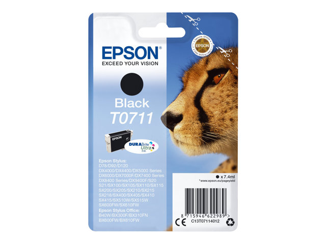 Epson T0711 - black - original - ink cartridge