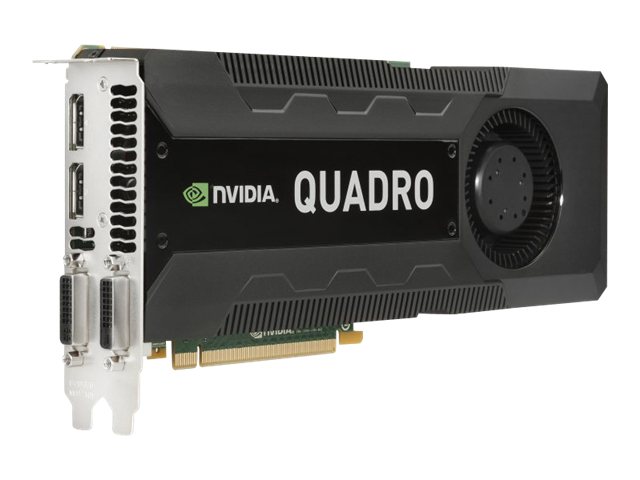 NVIDIA Quadro K5000 - Graphics card - Quadro K5000 - 4 GB GDDR5 - PCIe 2.0 x16 - 2 x DVI, 2 x DisplayPort - for Workstation Z420, Z620, Z820