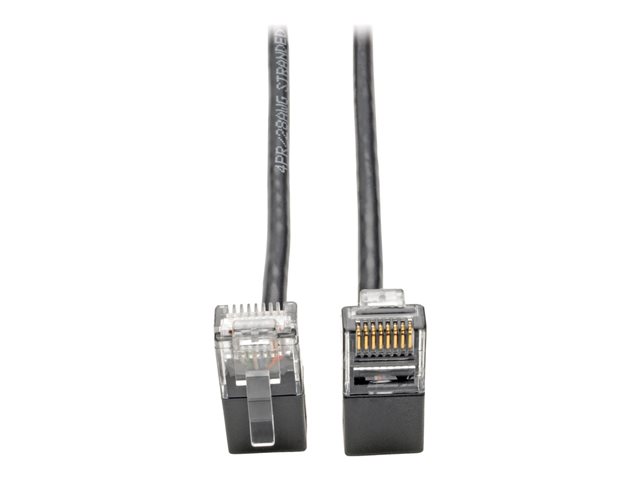 Eaton Tripp Lite Series Cat6 Gigabit Patch Cable Snagless Right-Angle UTP Slim Black 2ft - patch cable - 61 cm - black