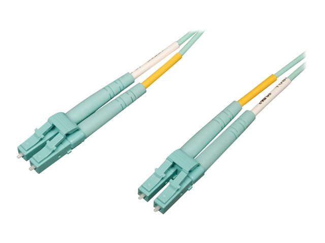 Eaton Tripp Lite Series 10Gb/40Gb/100Gb Duplex Multimode 50/125 OM4 LSZH Fiber Patch Cable (LC/LC), Aqua, 1M (3.3 ft.) - patch cable - 1 m - 1 m - aqua