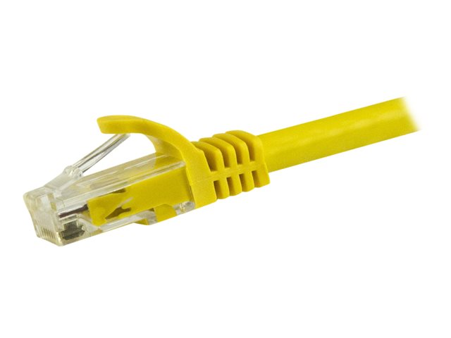StarTech.com 15m CAT6 Ethernet Cable, 10 Gigabit Snagless RJ45 650MHz 100W PoE Patch Cord, CAT 6 10GbE UTP Network Cable w/Strain Relief, Yellow, Fluke Tested/Wiring is UL Certified/TIA - Category 6 - 24AWG (N6PATC15MYL) - Patch cable - RJ-45 (M) to RJ-45