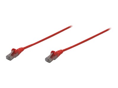 Intellinet Network Patch Cable, Cat6, 20m, Red, CCA, U/UTP, PVC, RJ45, Gold Plated Contacts, Snagless, Booted, Lifetime Warranty, Polybag - patch cable - 20 m - red