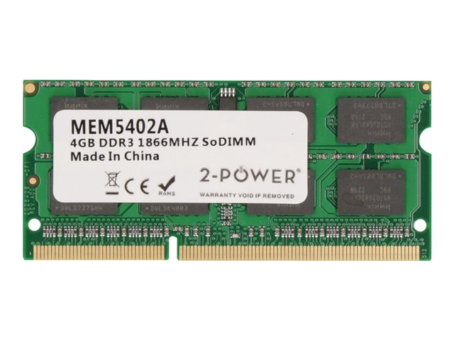 2-Power - DDR3L - module - 4 GB - SO-DIMM 204-pin - 1866 MHz / PC3L-14900 - unbuffered