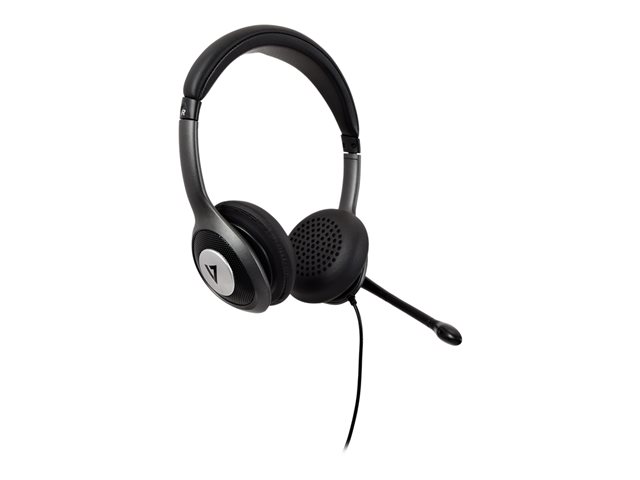 V7 DELUXE ON EAR USB-C HEADSET BOOM MIC INLINE VOL CONTROL